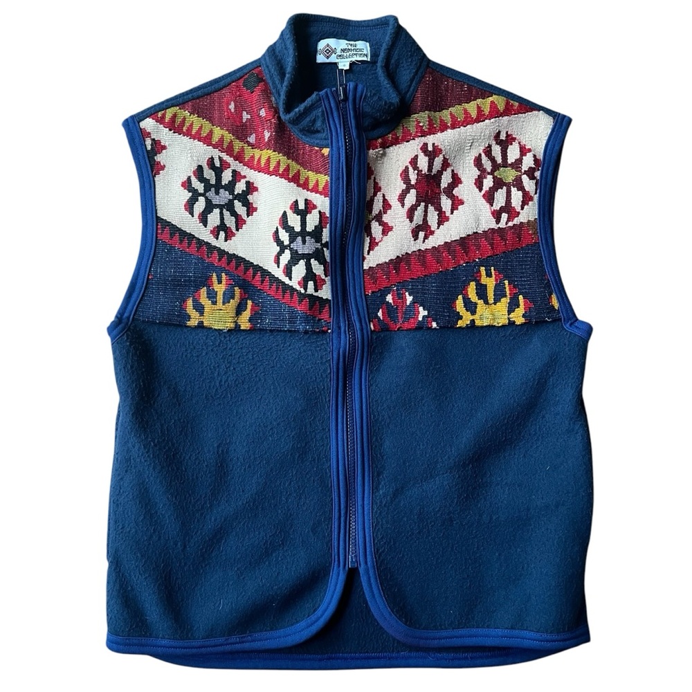 Vintage The Nomadic Collection Nordic Native American Fleece Vest Size Small